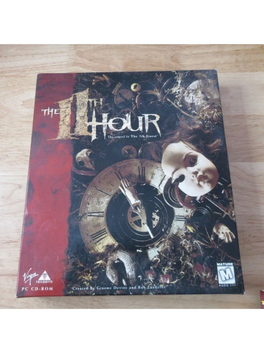 Vintage 1995 The 11th Hour the Sequel to the 7th Guest PC CD ROM BIG BOX Game